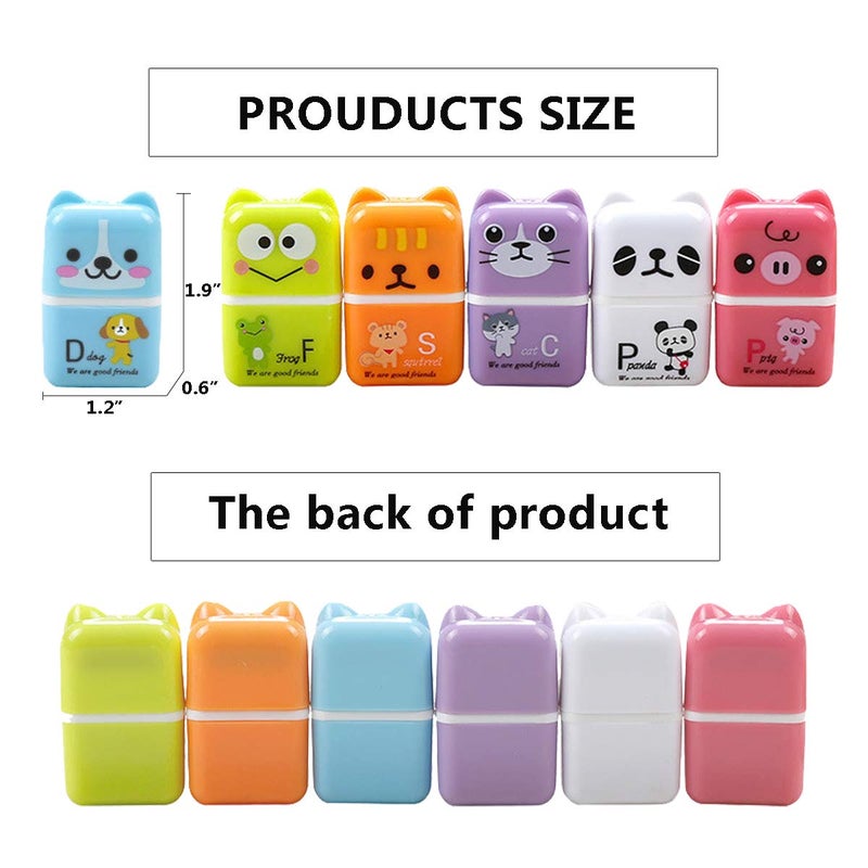 Odowalker 24 Pack Pencil Erasers, Cute Erases Pencils Eraser with Clean up Roller Pencil Eraser Shaving Roller Case Erasers for Party Favors Gift Supplies - Image 5